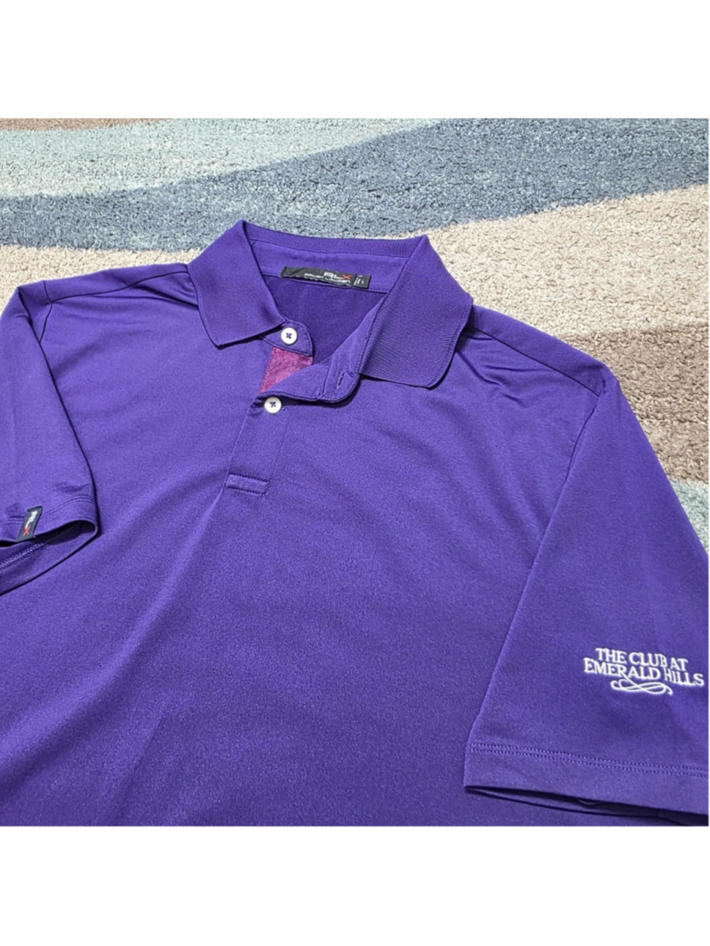 RLX Ralph Lauren Polo Shirt Men’s L Emerald Hills Purple
